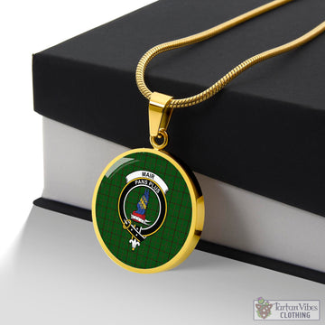 Mar Tribe Tartan Circle Necklace with Family Crest Luxury Necklace (Gold) No - Tartan Vibes Clothing