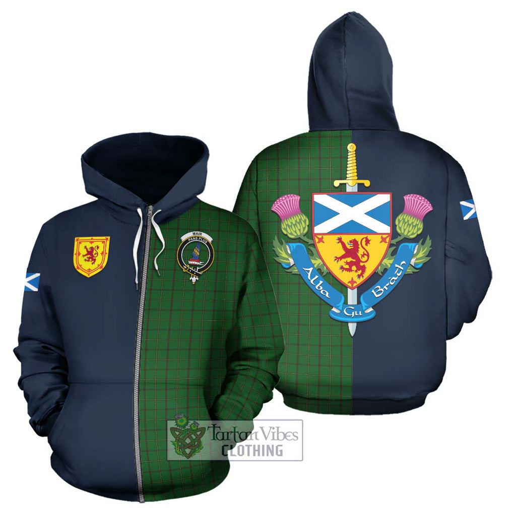 Mar Tribe Tartan Hoodie Alba with Scottish Lion Royal Arm Half Style - Tartan Vibes Clothing
