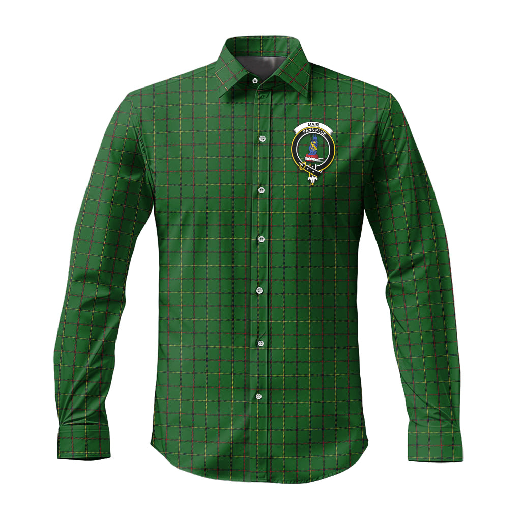 Mar Tribe Tartan Long Sleeve Button Up Shirt with Family Crest Men's Shirt - Tartan Vibes Clothing