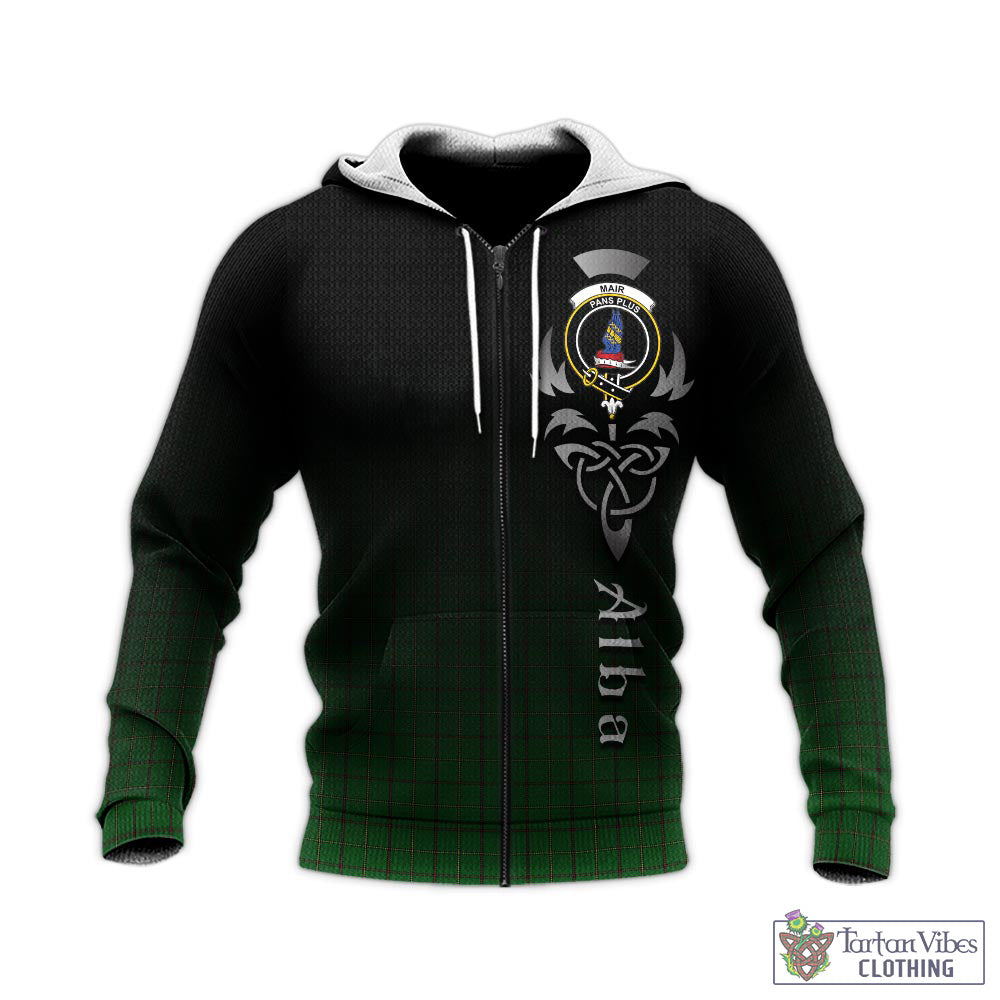 Mar Tribe Tartan Knitted Hoodie Featuring Alba Gu Brath Family Crest Celtic Inspired - Tartan Vibes Clothing