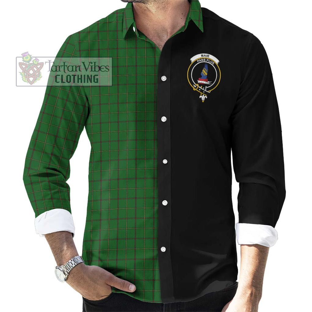 Mar Tribe Tartan Long Sleeve Button Shirt with Family Crest and Half Of Me Style - Tartanvibesclothing Shop