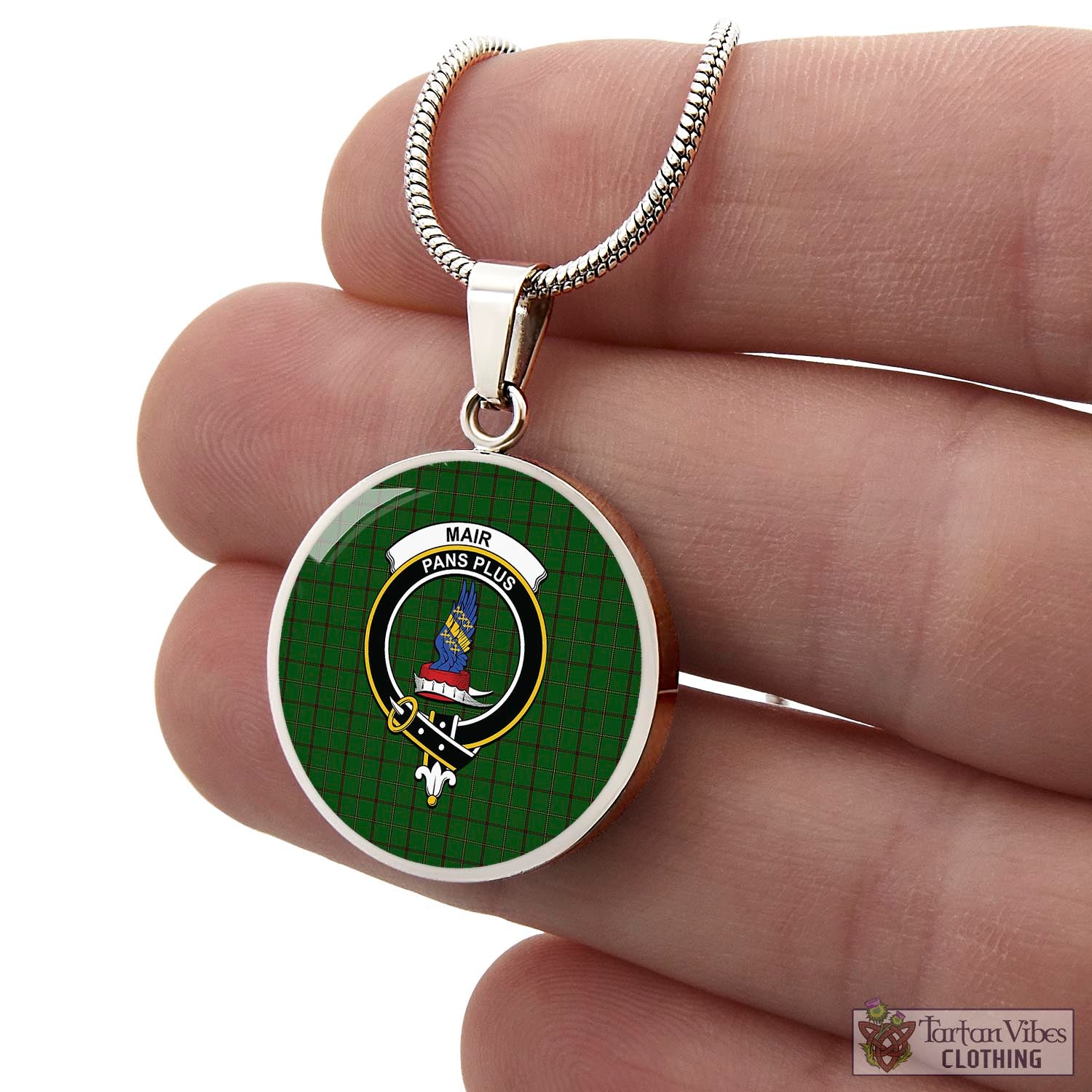 Mar Tribe Tartan Circle Necklace with Family Crest - Tartan Vibes Clothing