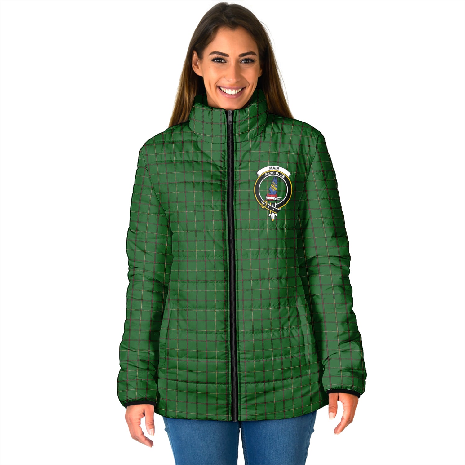 Mar Tribe Tartan Padded Jacket with Family Crest - Tartan Vibes Clothing