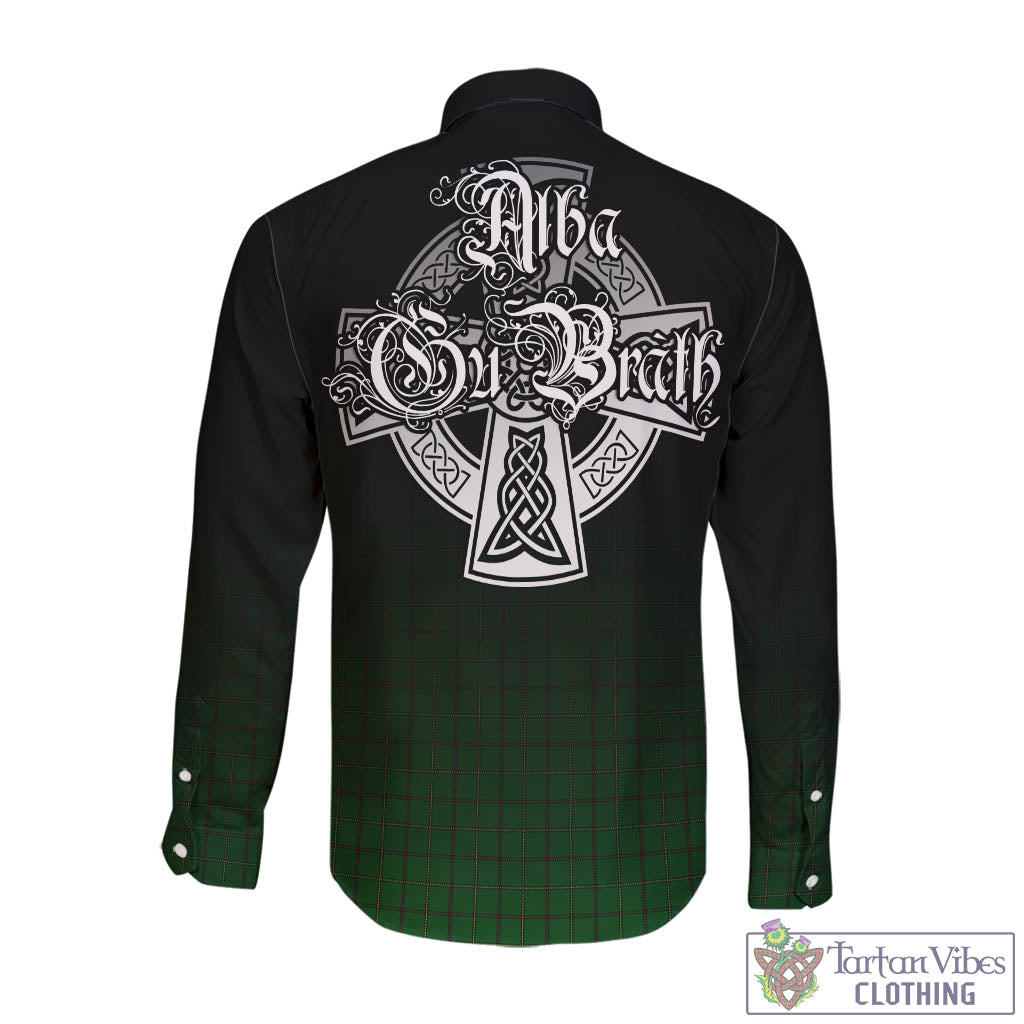 Mar Tribe Tartan Long Sleeve Button Up Featuring Alba Gu Brath Family Crest Celtic Inspired - Tartan Vibes Clothing