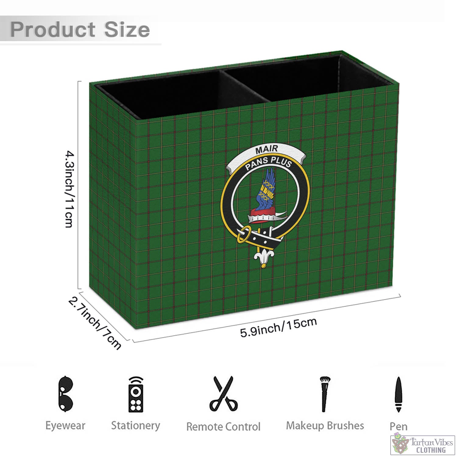 Mar Tribe Tartan Pen Holder with Family Crest - Tartan Vibes Clothing