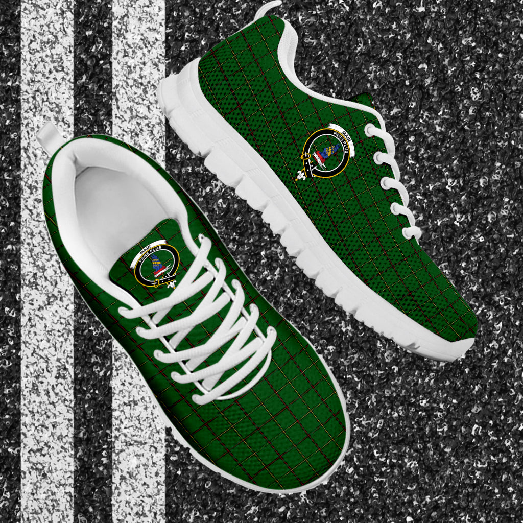 Mar Tribe Tartan Sneakers with Family Crest - Tartan Vibes Clothing