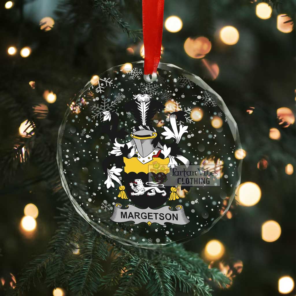 Margetson Irish Clan Christmas Glass Ornament with Coat of Arms - 2D-tartanvibesclothing
