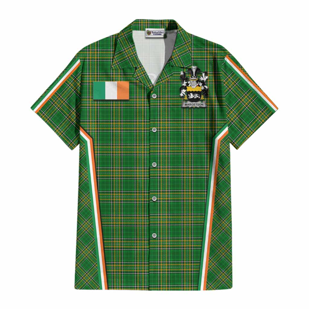 Margetson Irish Clan Coat of Arm Tartan Cotton Hawaiian Shirt Flag Style