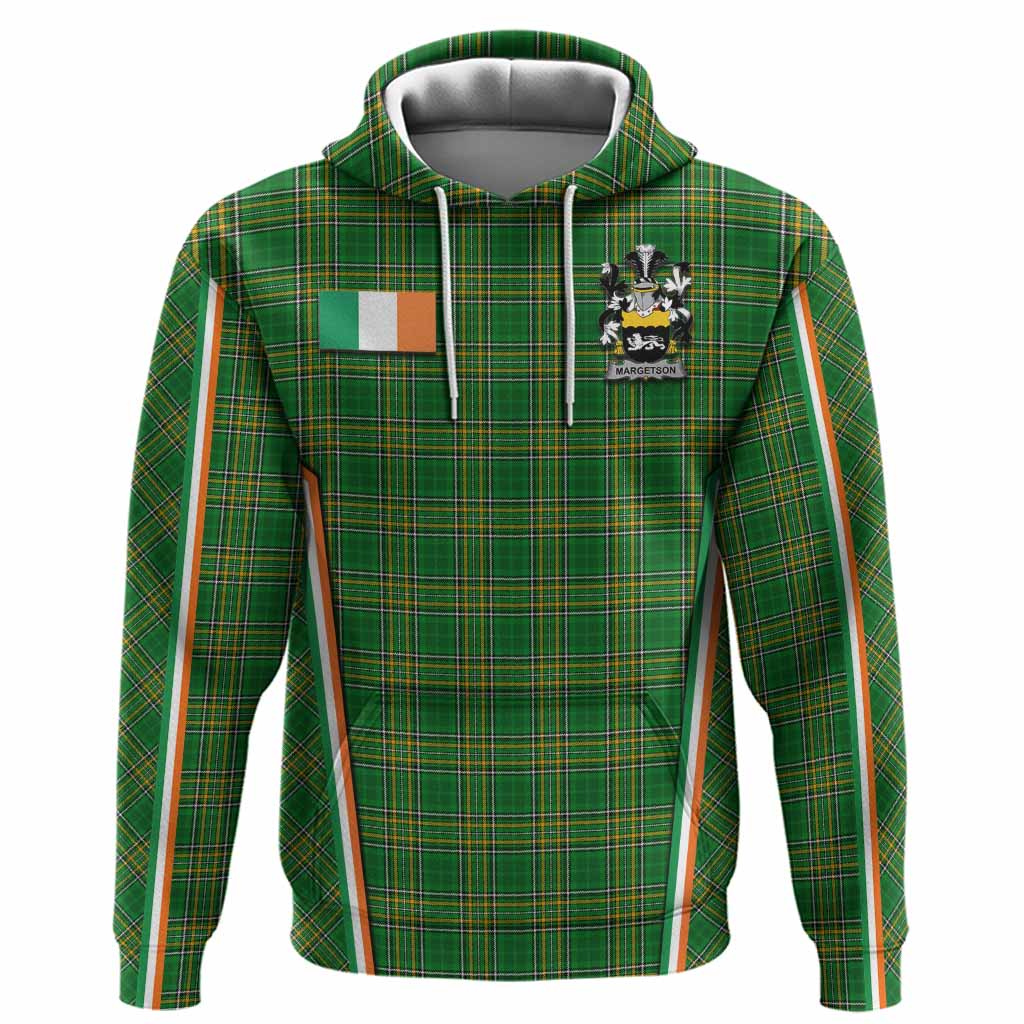 Margetson Irish Clan Coat of Arm Tartan Hoodie Flag Style