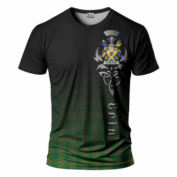 Tartan Vibes Clothing Markham Irish Clan T-Shirt with Coat of Arms Erin Go Bragh Celtic Inspired