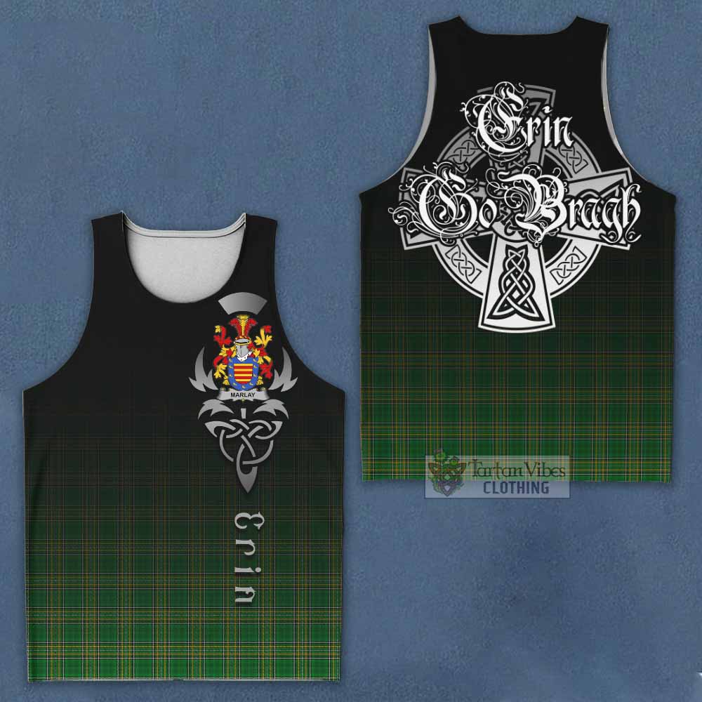 Tartan Vibes Clothing Marlay Irish Clan Men's Tank Top with Coat of Arms Erin Go Bragh Celtic Inspired