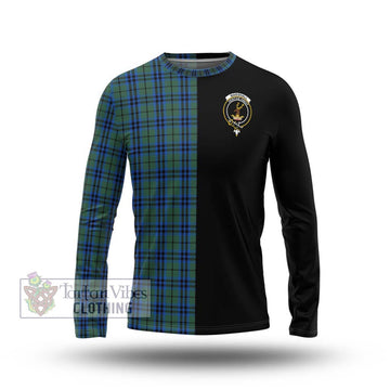 Marshall Tartan Long Sleeve T-Shirt with Family Crest and Half Of Me Style Unisex - Tartanvibesclothing Shop