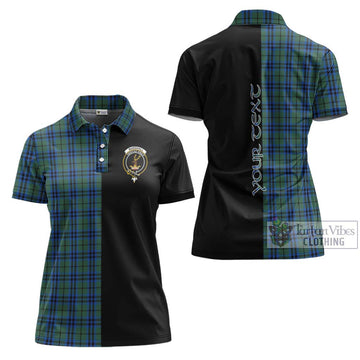 Marshall Tartan Women's Polo Shirt with Family Crest and Half Of Me Style