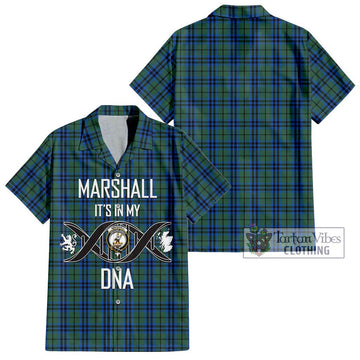 Marshall Tartan Hawaiian Shirt with Family Crest DNA In Me Style