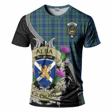 Tartan Vibes Clothing Marshall Tartan Family Crest T-Shirt Lion Rampant Royal Thistle Shield Celtic Inspired