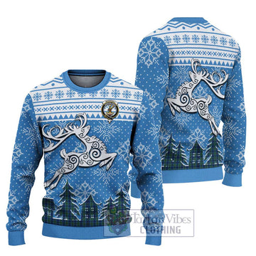 Marshall Clan Christmas Ugly Sweater Celtic Reindeer Style