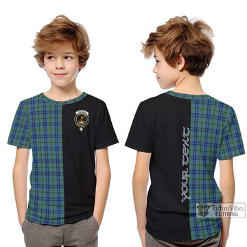 Marshall Tartan Kid T-Shirt with Family Crest and Half Of Me Style Youth XL Size14 - Tartanvibesclothing Shop