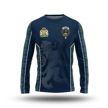 Marshall Tartan Long Sleeve T-Shirt with Family Crest and Lion Rampant Vibes Sport Style Unisex - Tartan Vibes Clothing