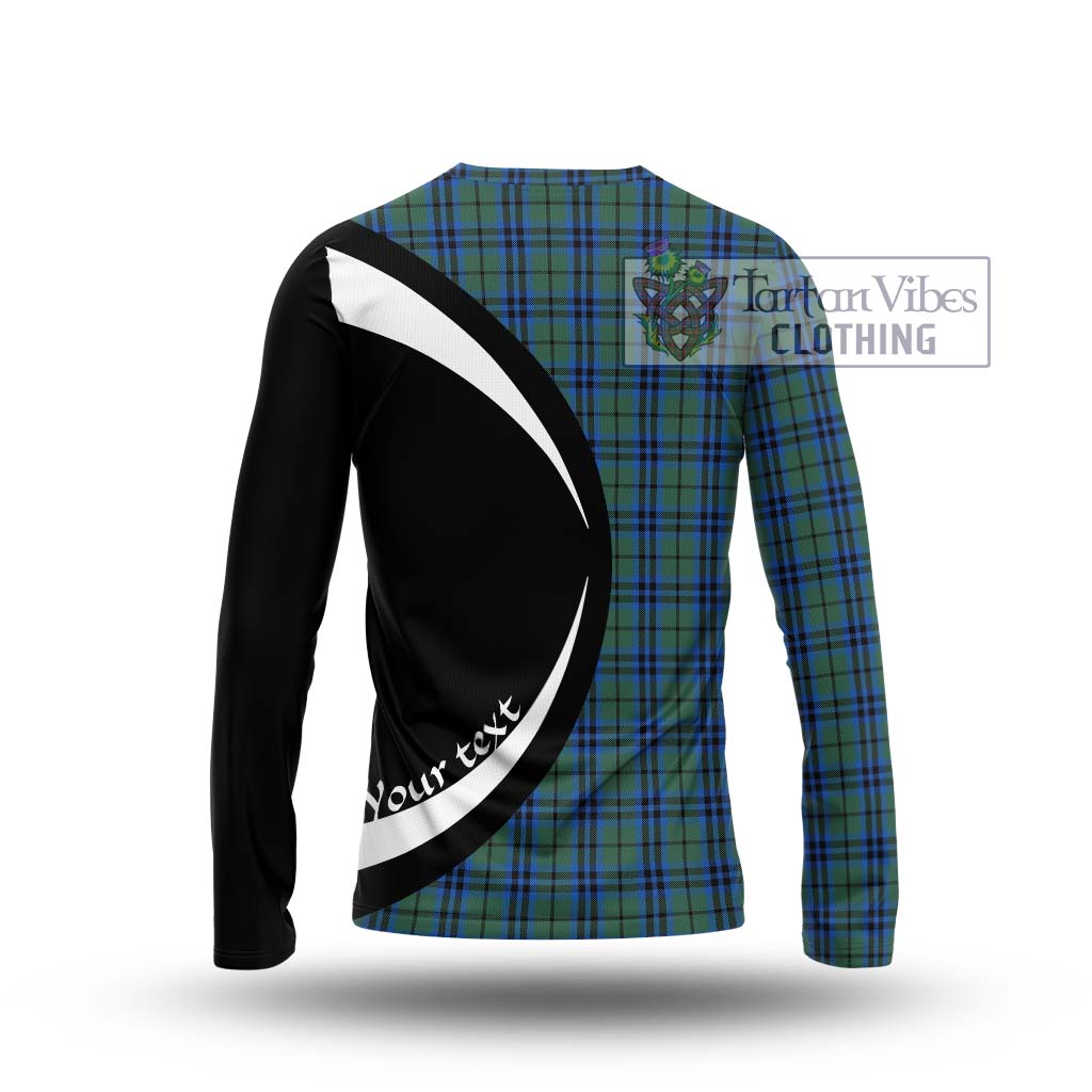Marshall Tartan Long Sleeve T-Shirt with Family Crest Circle Style - Tartan Vibes Clothing