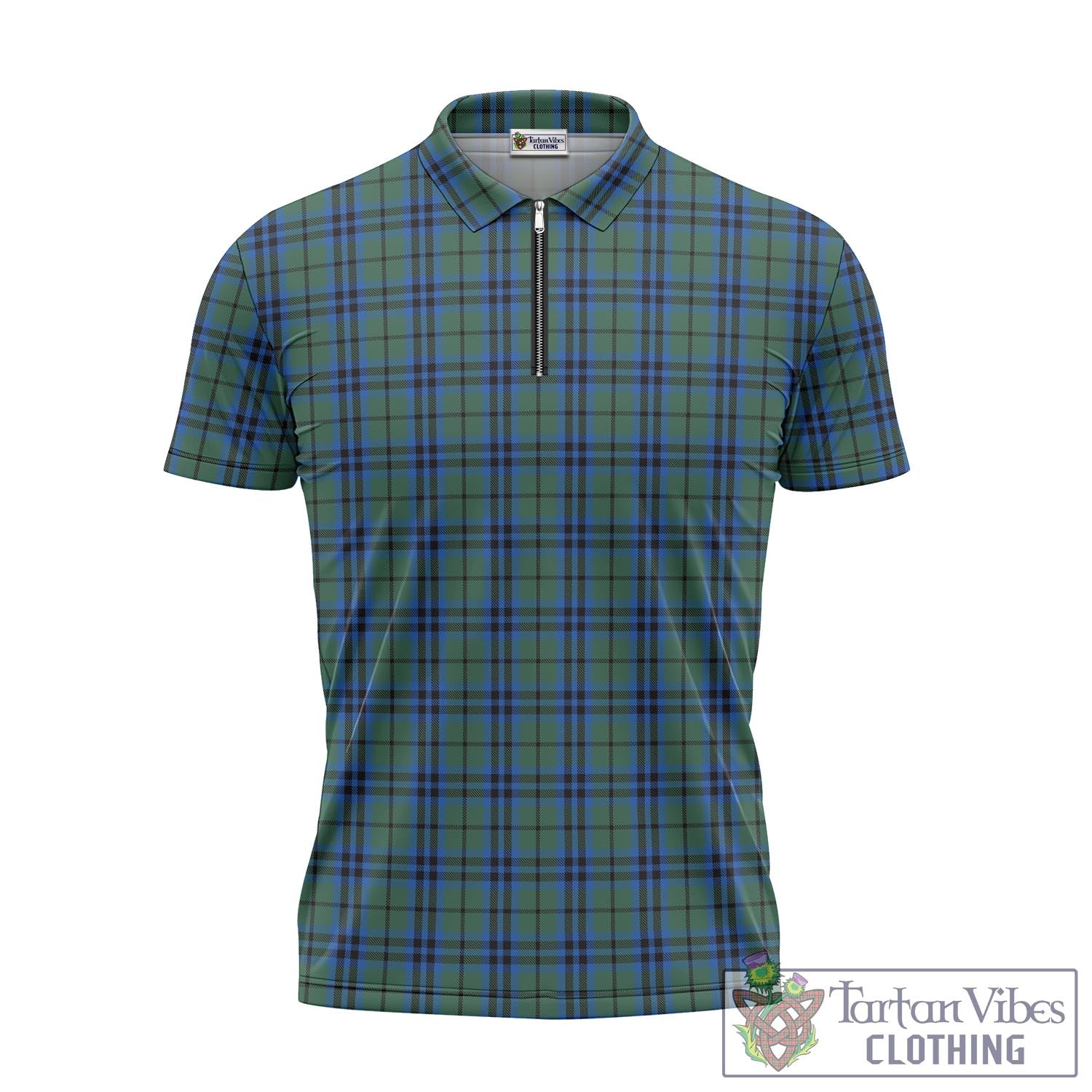 Tartan Vibes Clothing Marshall Tartan Zipper Polo Shirt