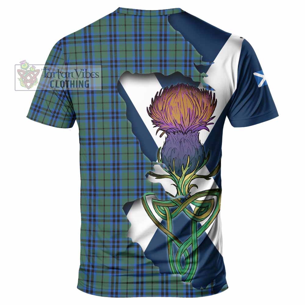 Tartan Vibes Clothing Marshall Tartan Family Crest T-Shirt Scottish Thistle Celtic Inspired