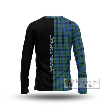 Marshall Tartan Long Sleeve T-Shirt with Family Crest and Half Of Me Style - Tartanvibesclothing Shop