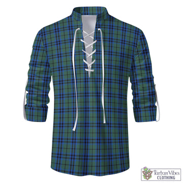 Marshall Tartan Men's Scottish Traditional Jacobite Ghillie Kilt Shirt