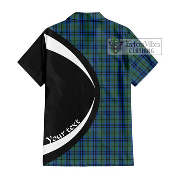 Marshall Tartan Hawaiian Shirt with Family Crest Circle Style