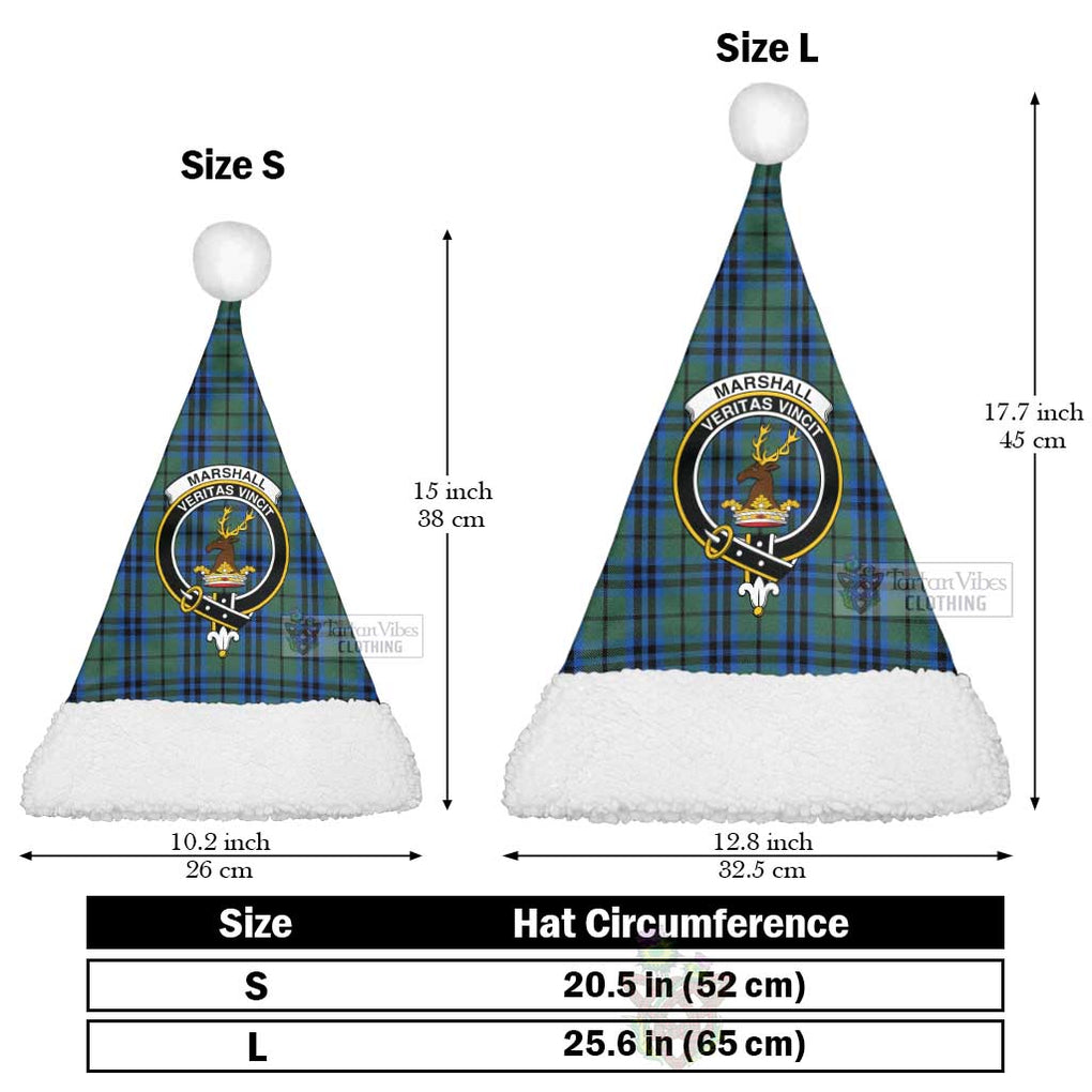 Tartan Vibes Clothing Marshall Tartan Christmas Santa Hats with Family Crest
