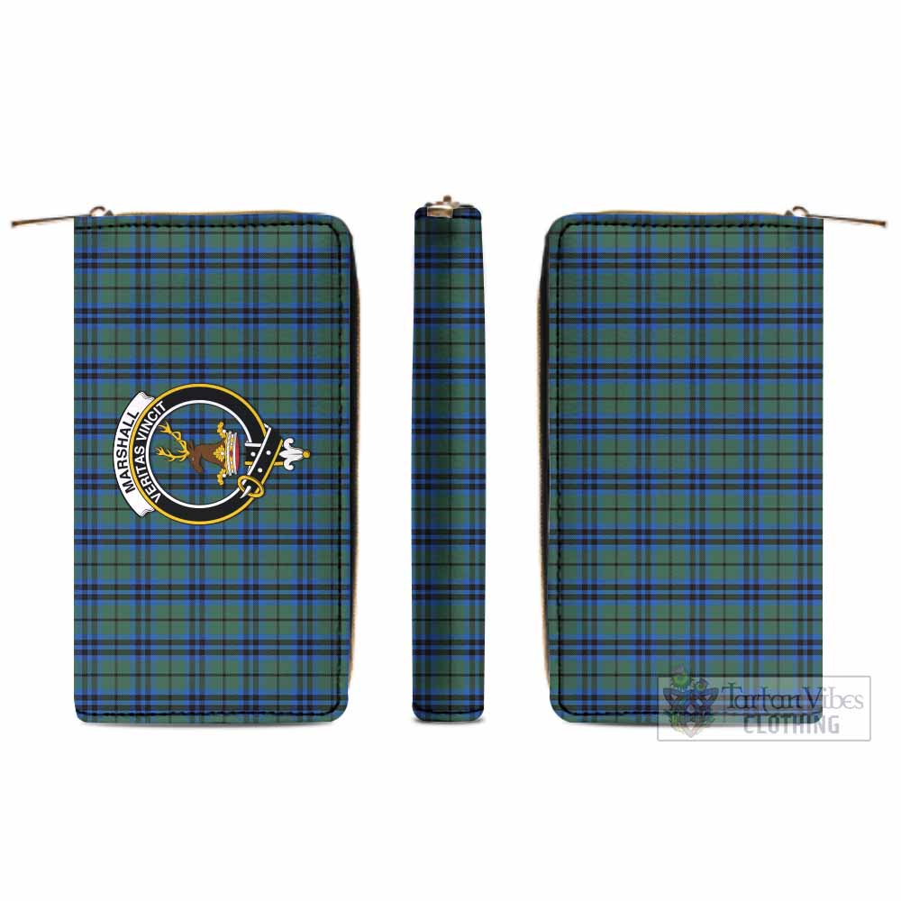 Tartan Vibes Clothing Marshall Tartan Women's Leather Wallet with Family Crest