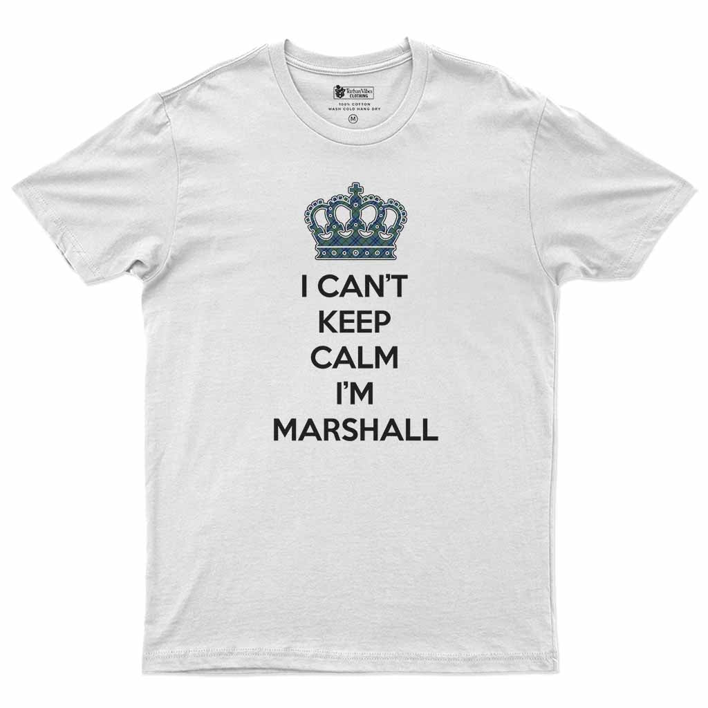 Marshall Can't Keep Calm Men's T-Shirt White - Tartan Vibes Clothing