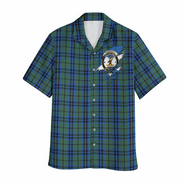 Marshall Clan Crest In Me Tartan Hawaiian Shirt Scotland Flag Style