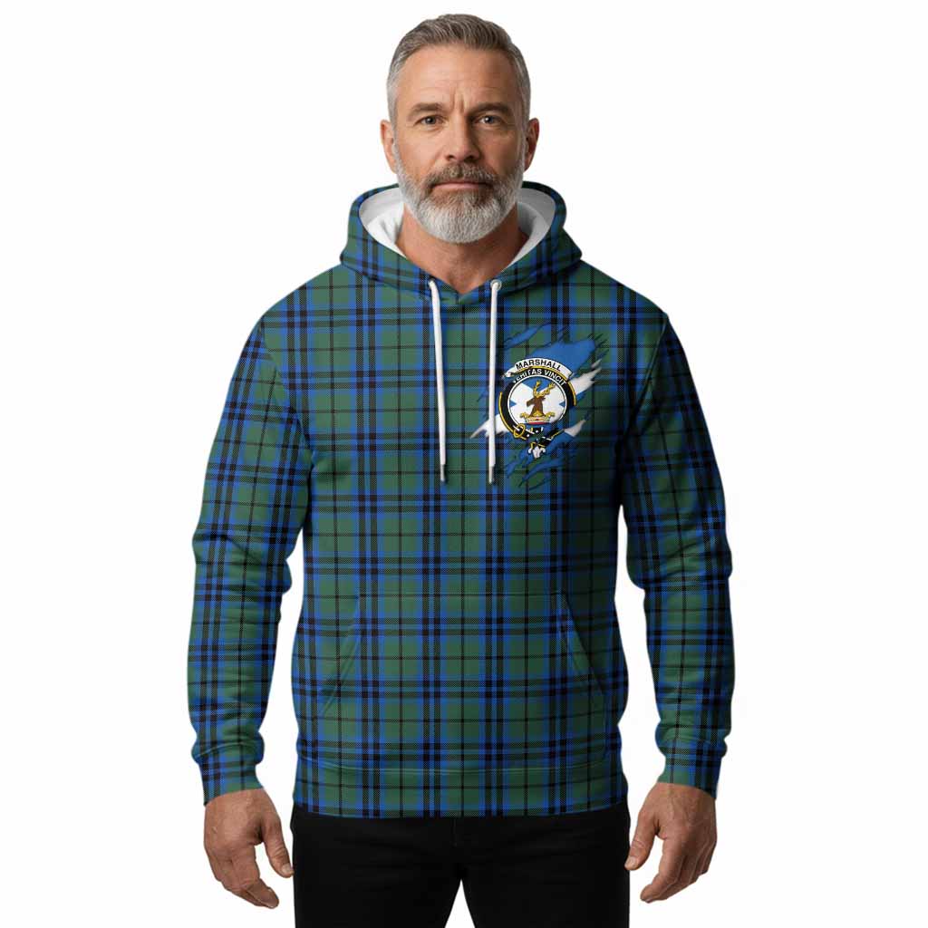 Marshall Clan Crest In Me Tartan Hoodie Scotland Flag Style