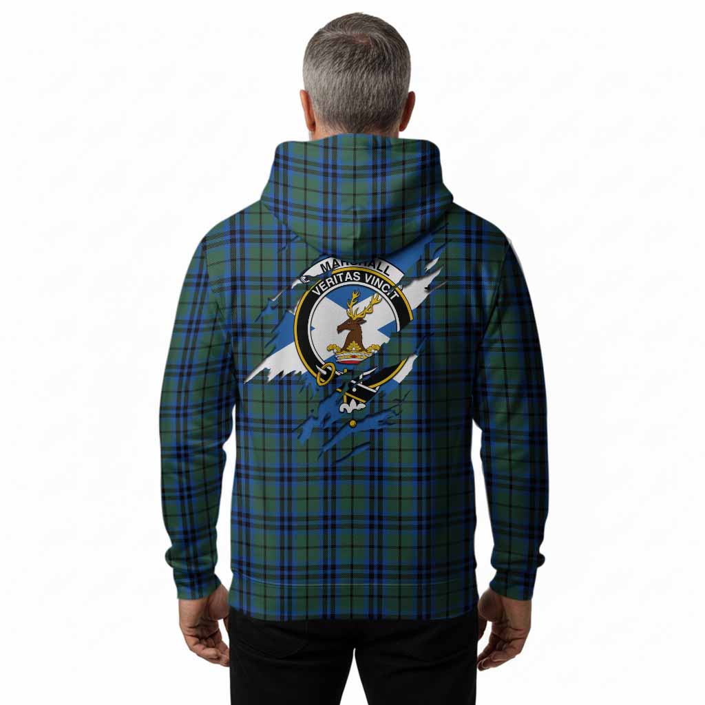 Marshall Clan Crest In Me Tartan Hoodie Scotland Flag Style