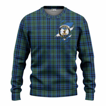 Marshall Clan Crest In Me Tartan Knitted Sweater Scotland Flag Style