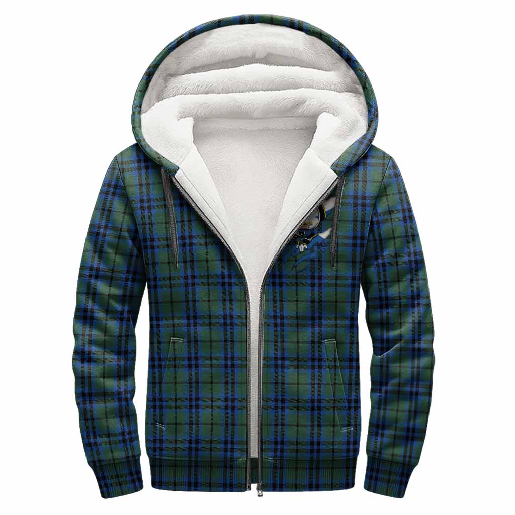 Marshall Clan Crest In Me Tartan Sherpa Hoodie Scotland Flag Style