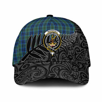 Marshall Crest Tartan Classic Cap with New Zealand Silver Fern Half Style