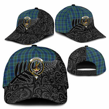 Marshall Crest Tartan Classic Cap with New Zealand Silver Fern Half Style