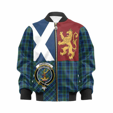 Marshall Crest Tartan Kid Bomber Jacket with Lion Rampant Saltire Style