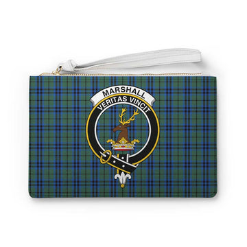 Tartan Vibes Clothing Marshall Family Crest Tartan Clutch Bag