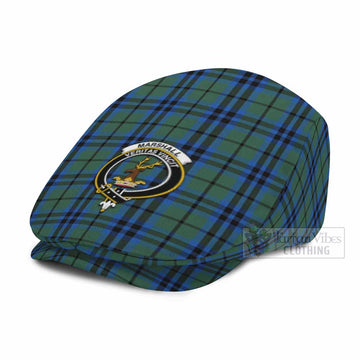 Marshall Family Crest Tartan Jeff Cap, Tartan Flat Cap