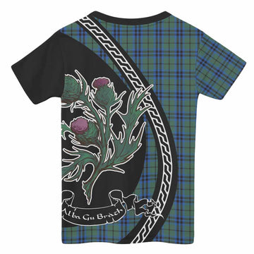 Marshall Family Crest Tartan Kid T-shirt Alba Thistle Inspired - Tartan Vibes Clothing