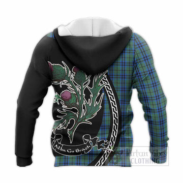 Marshall Family Crest Tartan Knitted Hoodie Alba Thistle Inspired