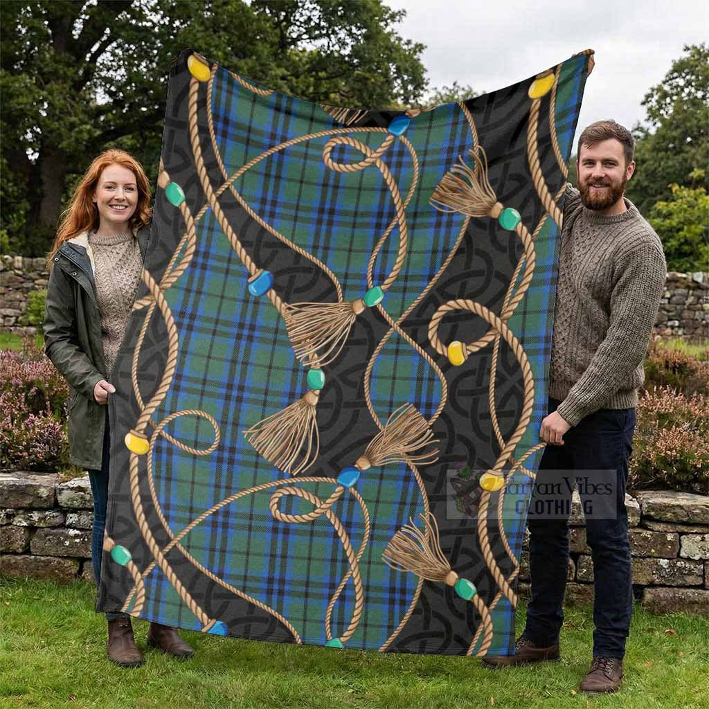Marshall Scottish Tartan Twisted Ropes Stylized Blanket - Tartan Vibes Clothing