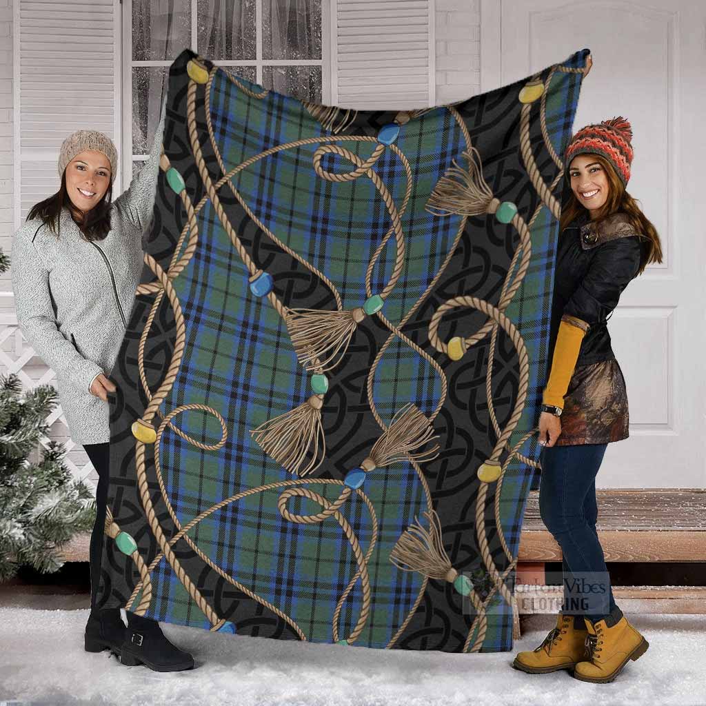 Marshall Scottish Tartan Twisted Ropes Stylized Blanket - Tartan Vibes Clothing