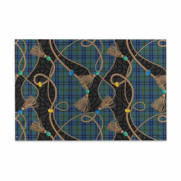 Marshall Scottish Tartan Twisted Ropes Stylized House Flag