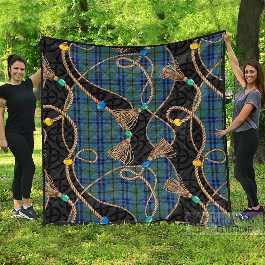 Marshall Scottish Tartan Twisted Ropes Stylized Premium Quilt - Tartan Vibes Clothing