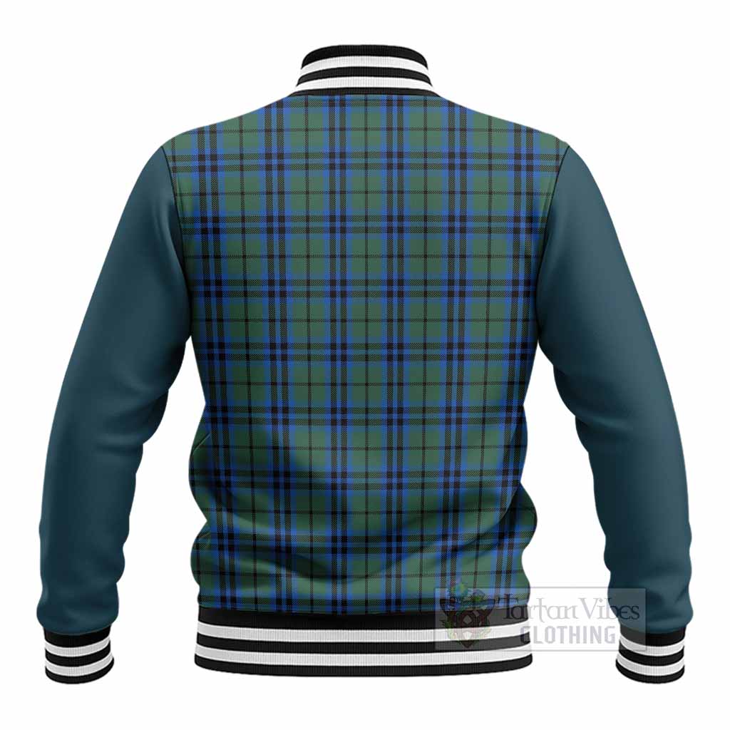 Marshall Tartan Accent Baseball Jacket with Family Crest