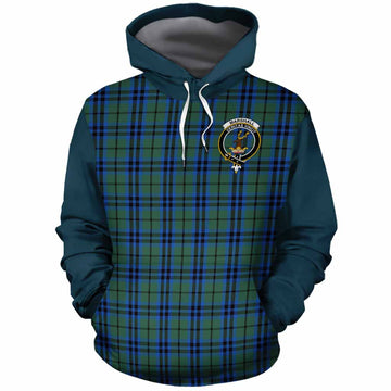 Marshall Tartan Accent Cotton Hoodie with Family Crest