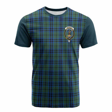 Marshall Tartan Accent Cotton T-shirt with Family Crest